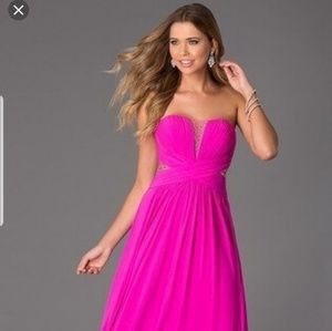 JOVANI PINK ILLUSION prom pageant dress gown 0 00 cy